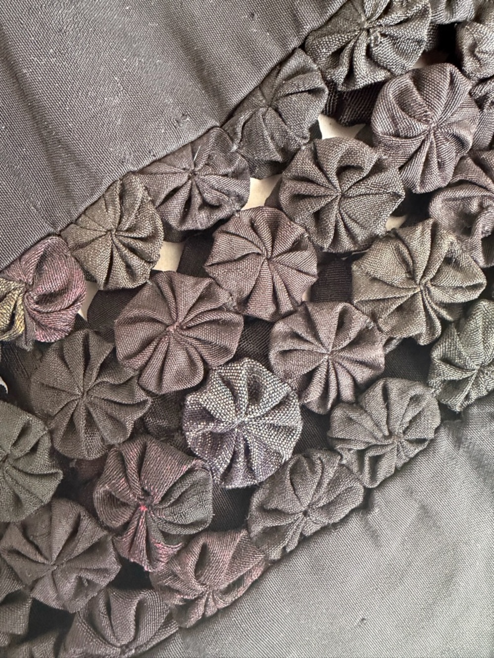 Black Tiered Maxi Skirt with Eyelet Details - Picture 6 of 6